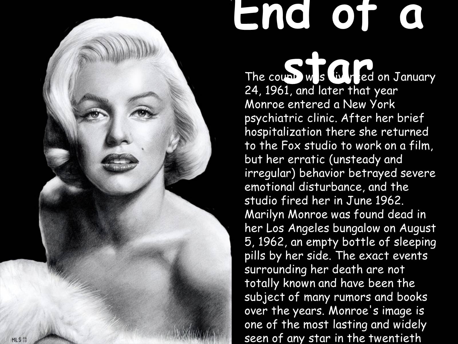 Презентація на тему «Marilyn Monroe» (варіант 3) - Слайд #7 Презентація на тему «Marilyn Monroe» (варіант 3) - Слайд #7