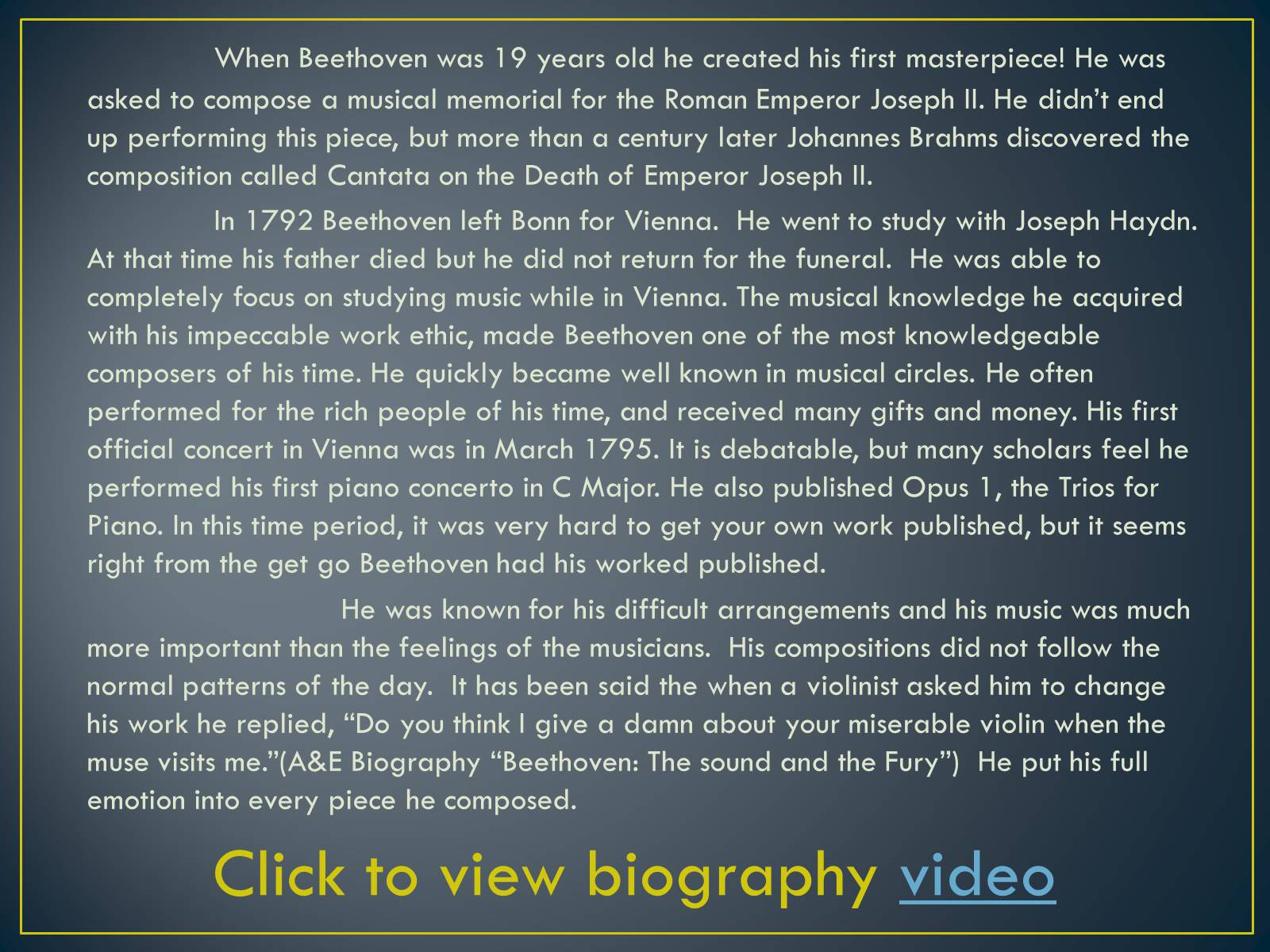 Презентація на тему «Ludwig Van Beethoven» - Слайд #6 Презентація на тему «Ludwig Van Beethoven» - Слайд #6