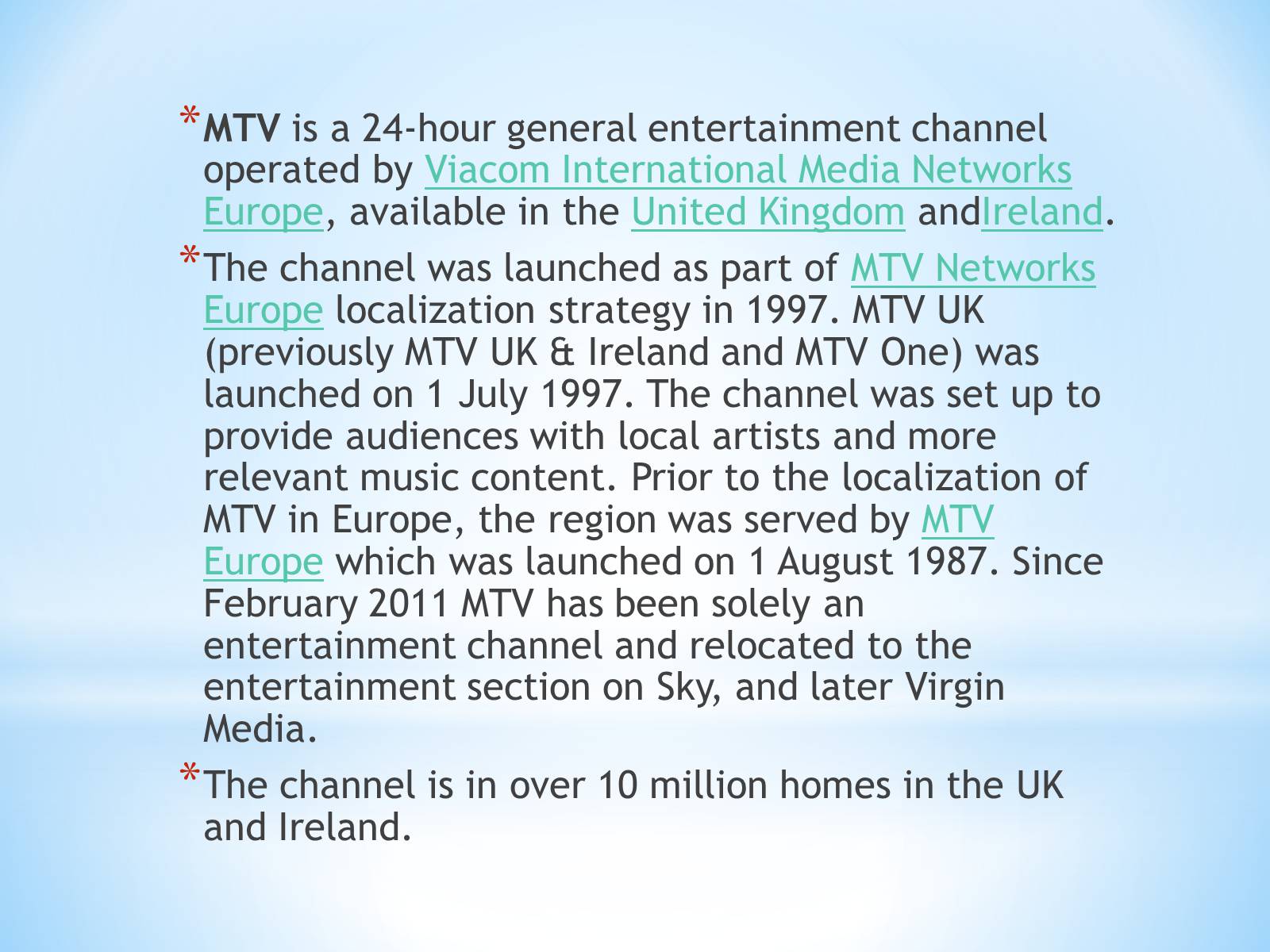 Презентація на тему «MTV» - Слайд #2 Презентація на тему «MTV» - Слайд #2