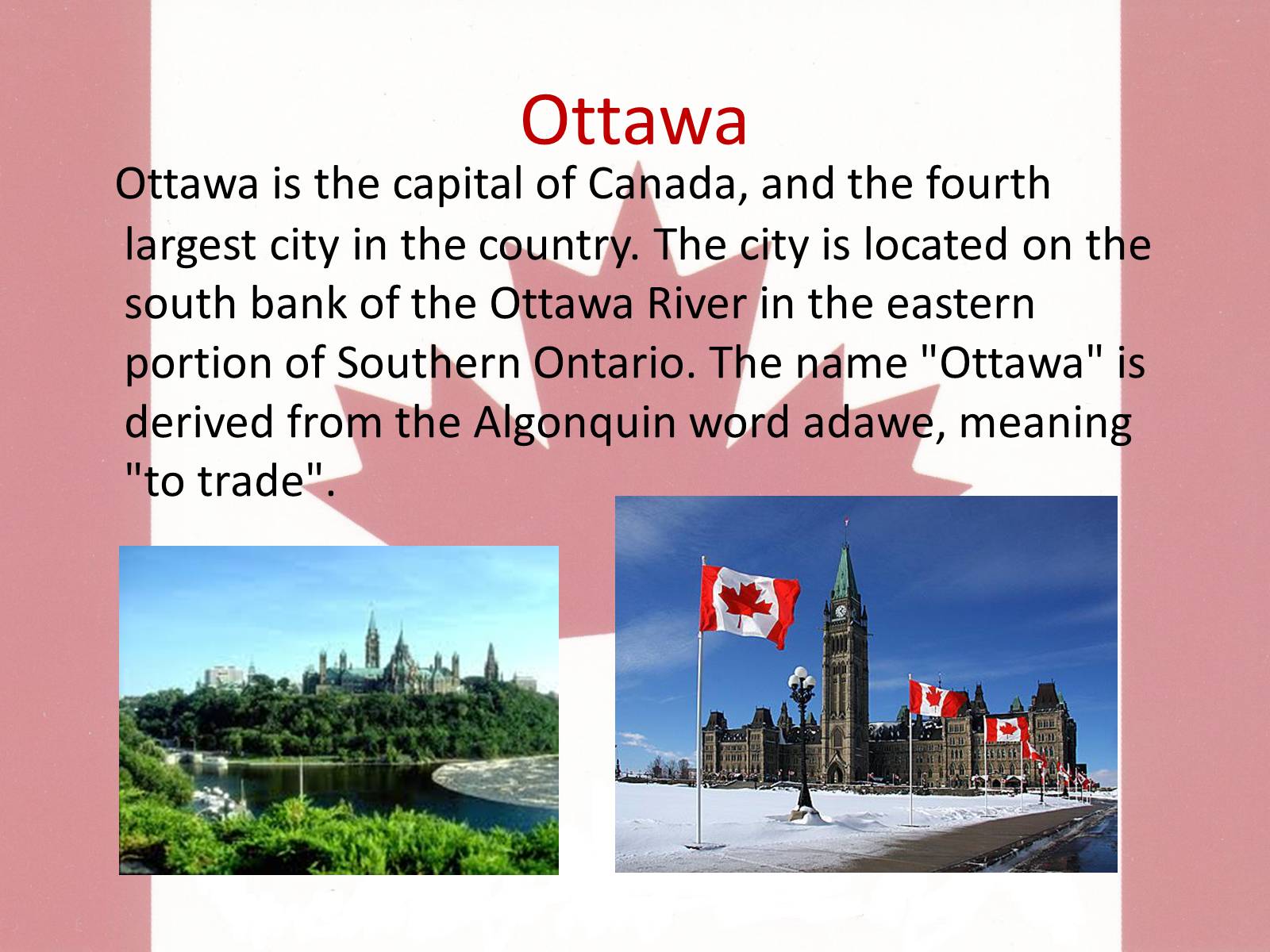 Презентація на тему «Сanada» - Слайд #9 Презентація на тему «Сanada» - Слайд #9