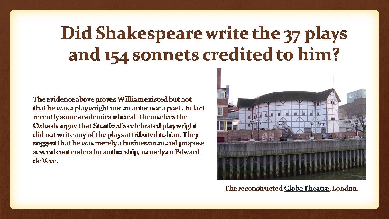 Презентація на тему «William Shakespeare» (варіант 5) - Слайд #12 Презентація на тему «William Shakespeare» (варіант 5) - Слайд #12