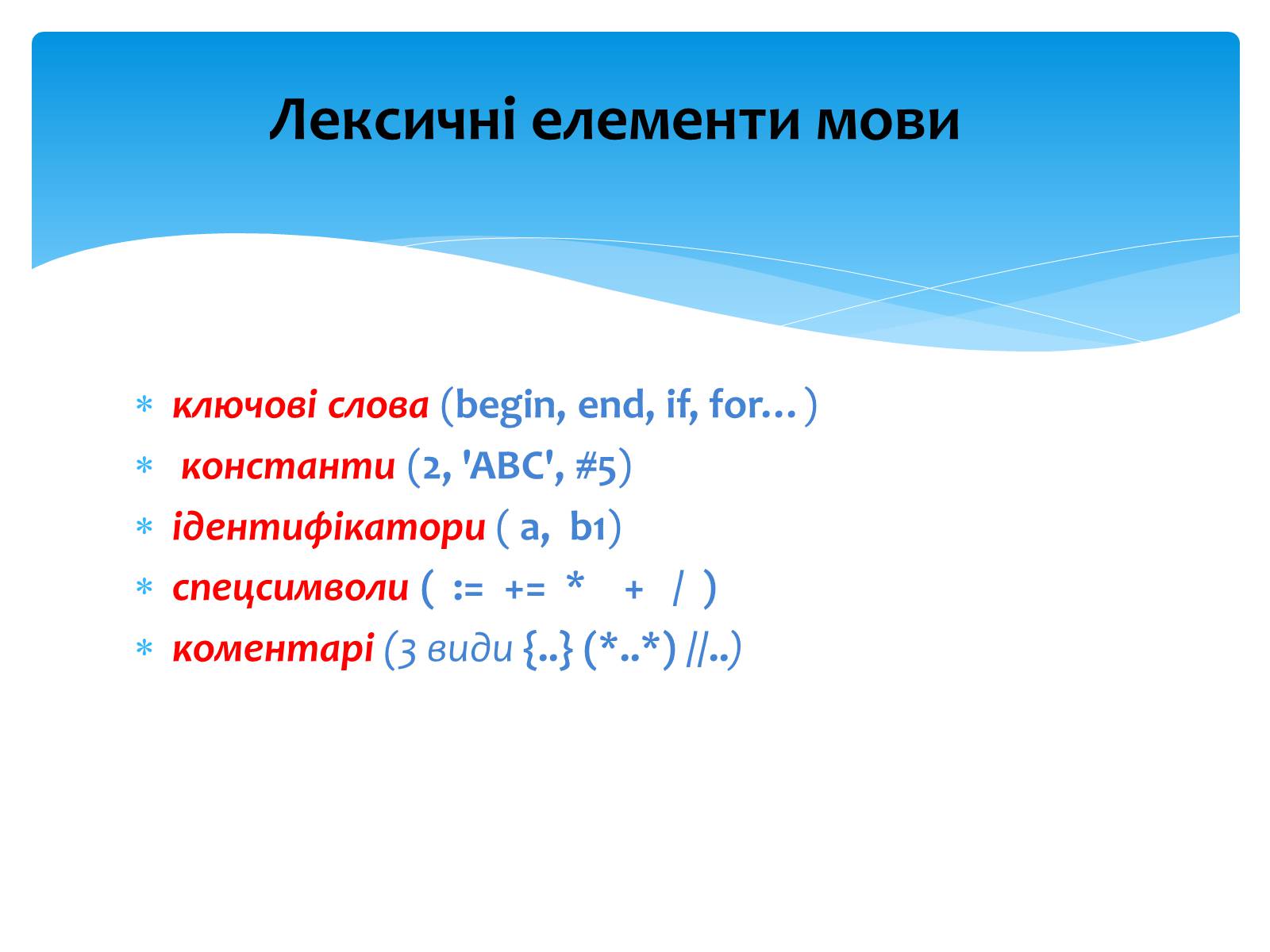 Презентація на тему «Мова програмування Pascal. Основні поняття» - Слайд #4 Презентація на тему «Мова програмування Pascal. Основні поняття» - Слайд #4