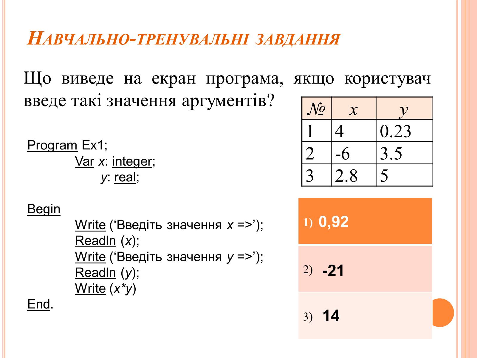 Презентація на тему «Перше знайомство з мовою програмування Паскаль» - Слайд #37 Презентація на тему «Перше знайомство з мовою програмування Паскаль» - Слайд #37