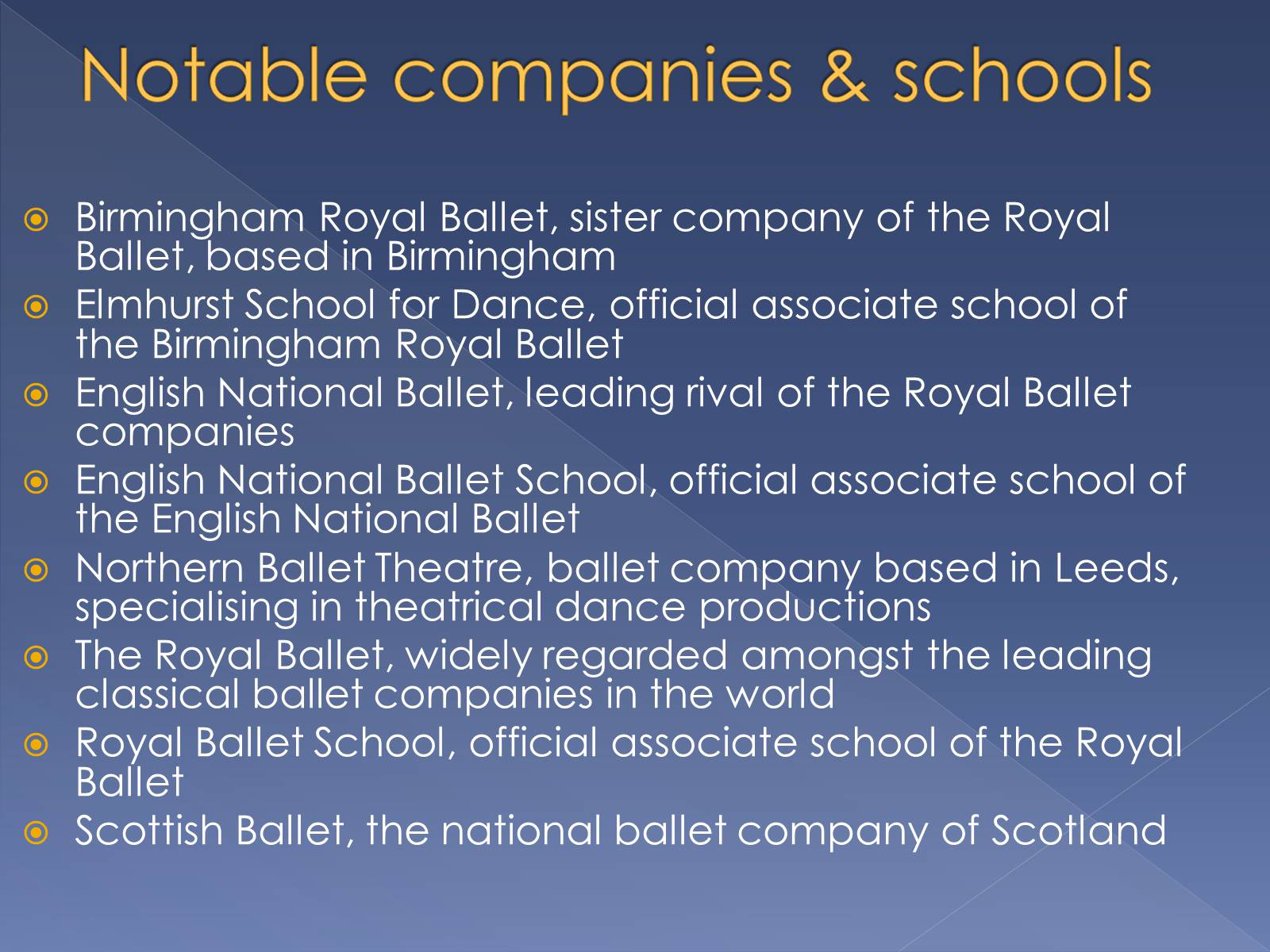 Презентація на тему «The history of British ballet» - Слайд #8 Презентація на тему «The history of British ballet» - Слайд #8