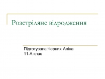 Презентація на тему «Розстріляне відродження» (варіант 4)