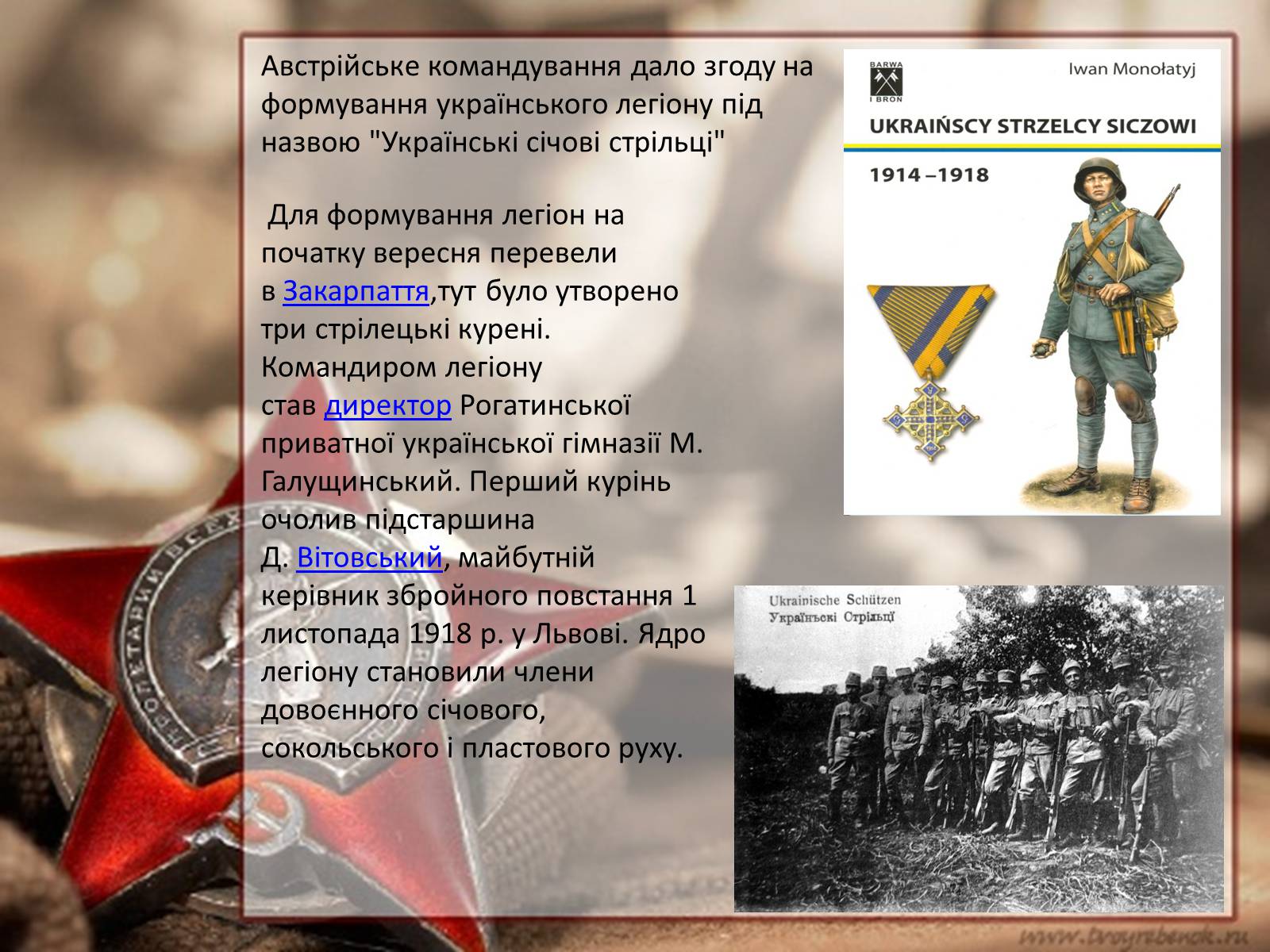 Презентація на тему «Легіон українських січових стрільців» - Слайд #4 Презентація на тему «Легіон українських січових стрільців» - Слайд #4