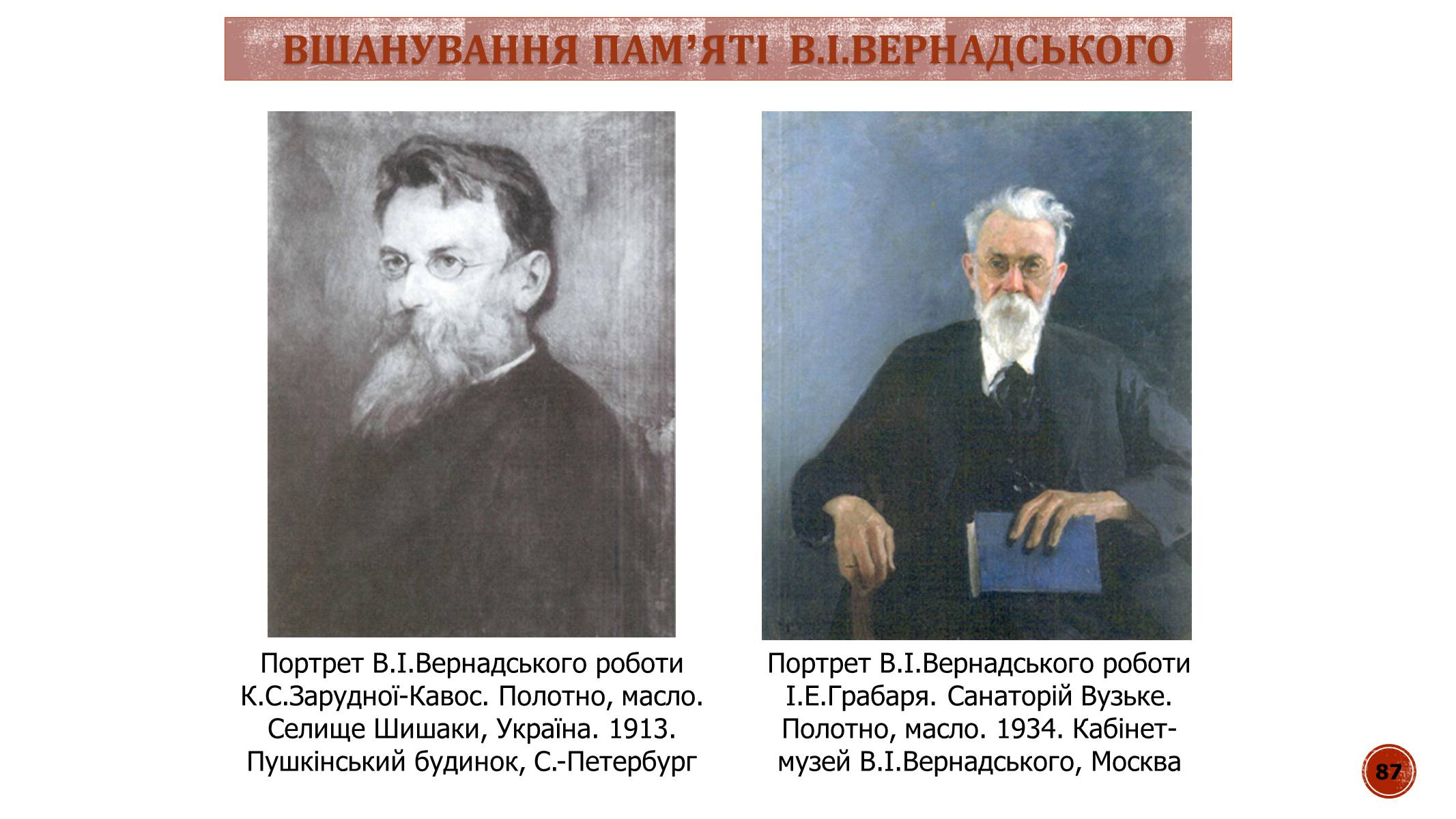 Презентація на тему «В.І. Вернадський» - Слайд #87 Презентація на тему «В.І. Вернадський» - Слайд #87