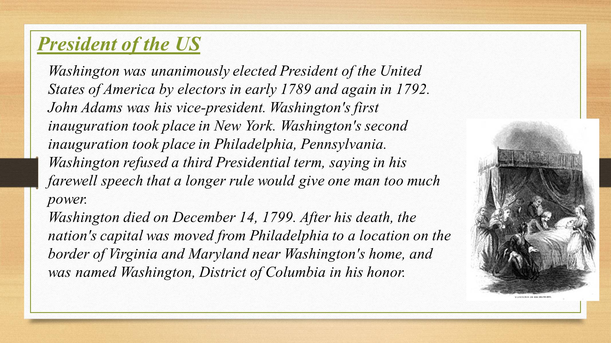 Презентація на тему «George Washington» (варіант 2) - Слайд #7 Презентація на тему «George Washington» (варіант 2) - Слайд #7