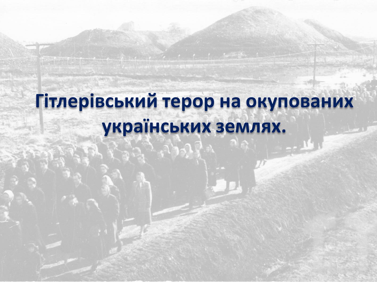 Презентація на тему «Гітлерівський терор на окупованих українських землях» - Слайд #1 Презентація на тему «Гітлерівський терор на окупованих українських землях» - Слайд #1