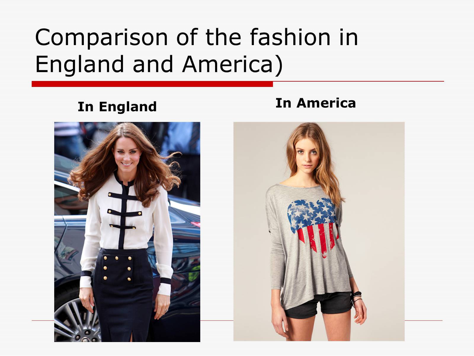 Презентація на тему «Comparison of the fashion in England and America» - Слайд #14 Презентація на тему «Comparison of the fashion in England and America» - Слайд #14