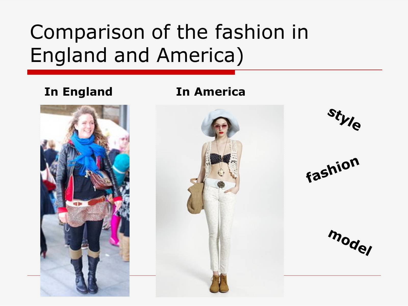 Презентація на тему «Comparison of the fashion in England and America» - Слайд #32 Презентація на тему «Comparison of the fashion in England and America» - Слайд #32