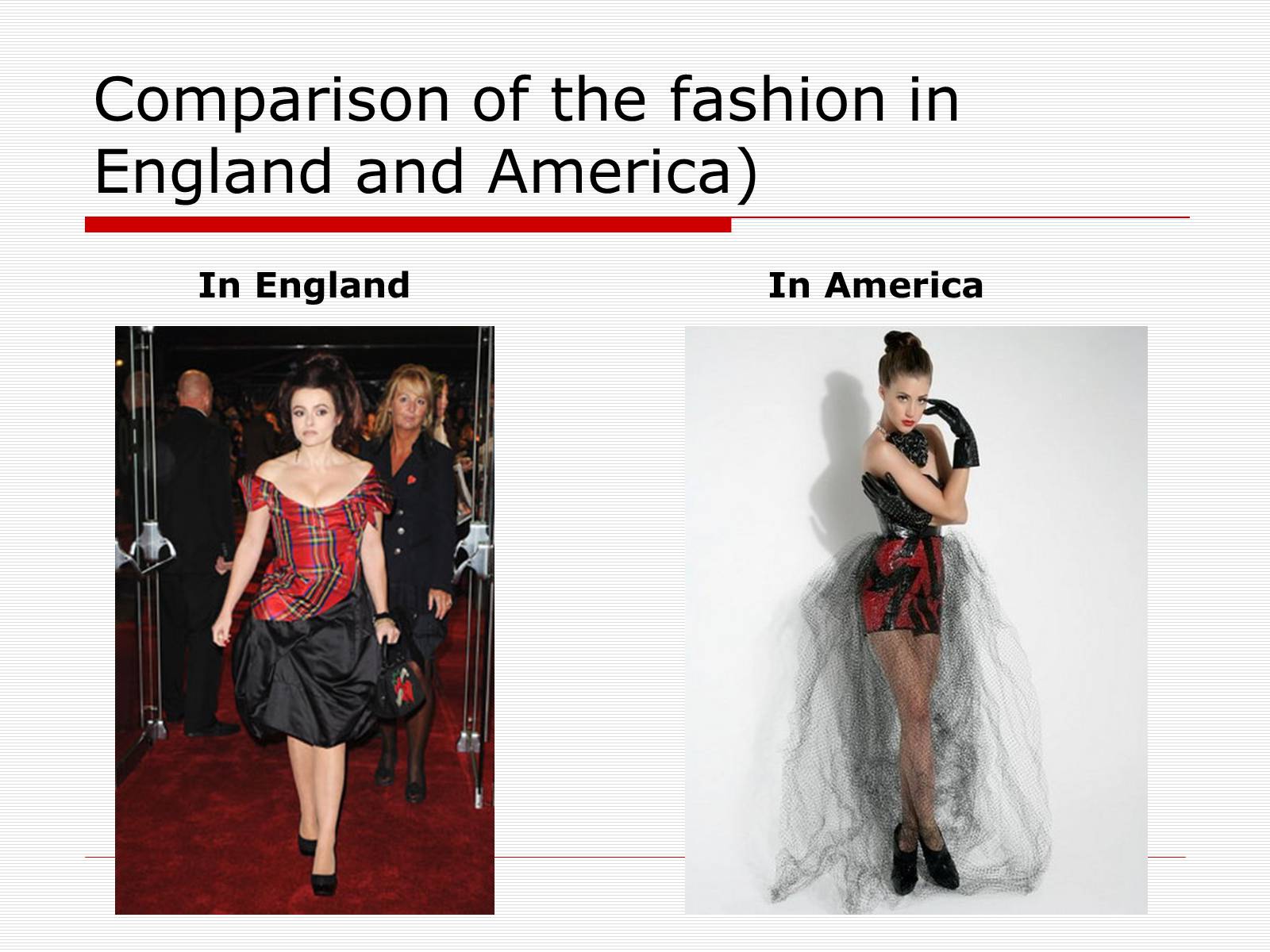 Презентація на тему «Comparison of the fashion in England and America» - Слайд #33 Презентація на тему «Comparison of the fashion in England and America» - Слайд #33