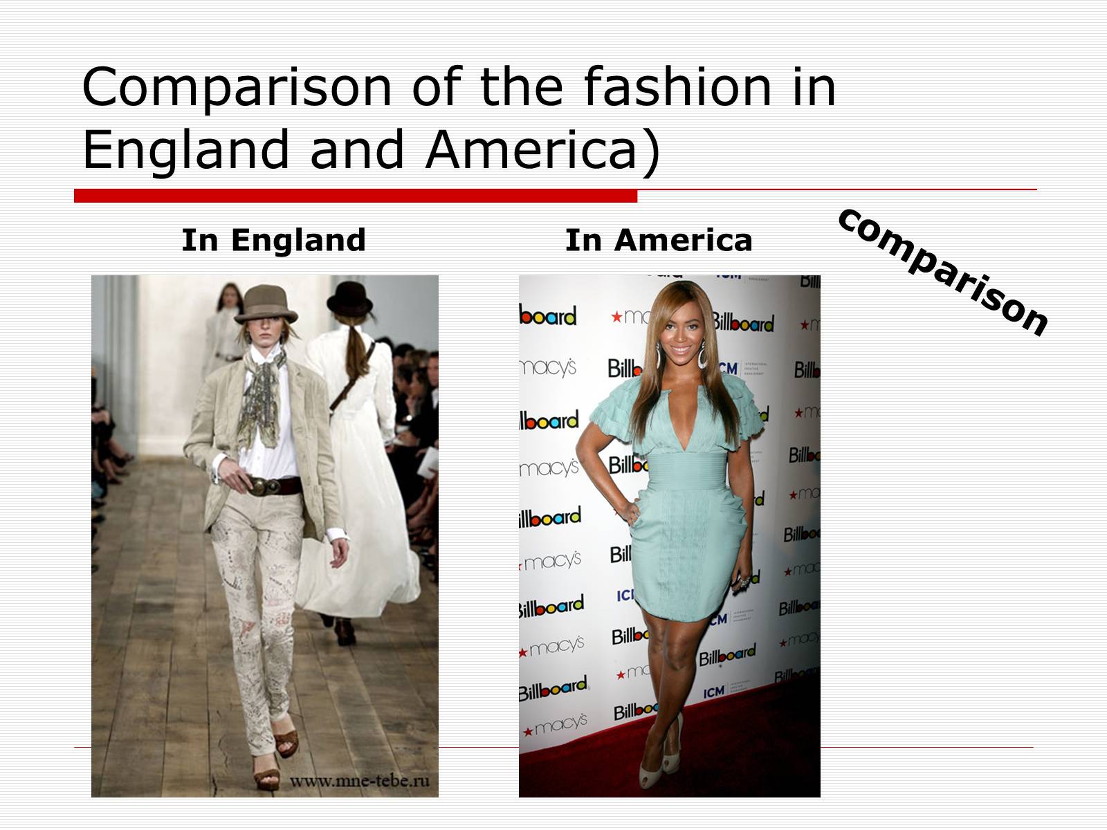 Презентація на тему «Comparison of the fashion in England and America» - Слайд #34 Презентація на тему «Comparison of the fashion in England and America» - Слайд #34