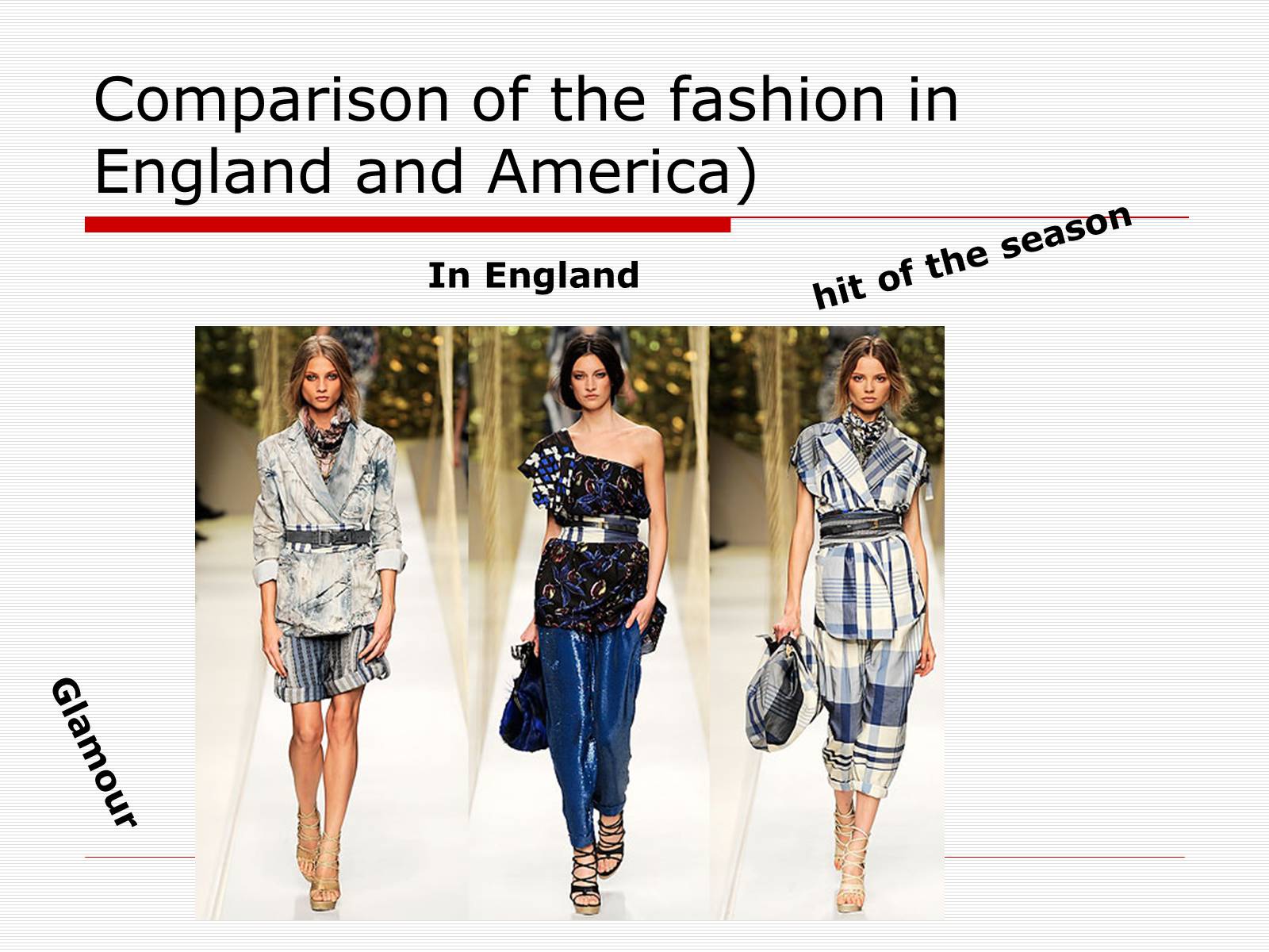 Презентація на тему «Comparison of the fashion in England and America» - Слайд #47 Презентація на тему «Comparison of the fashion in England and America» - Слайд #47