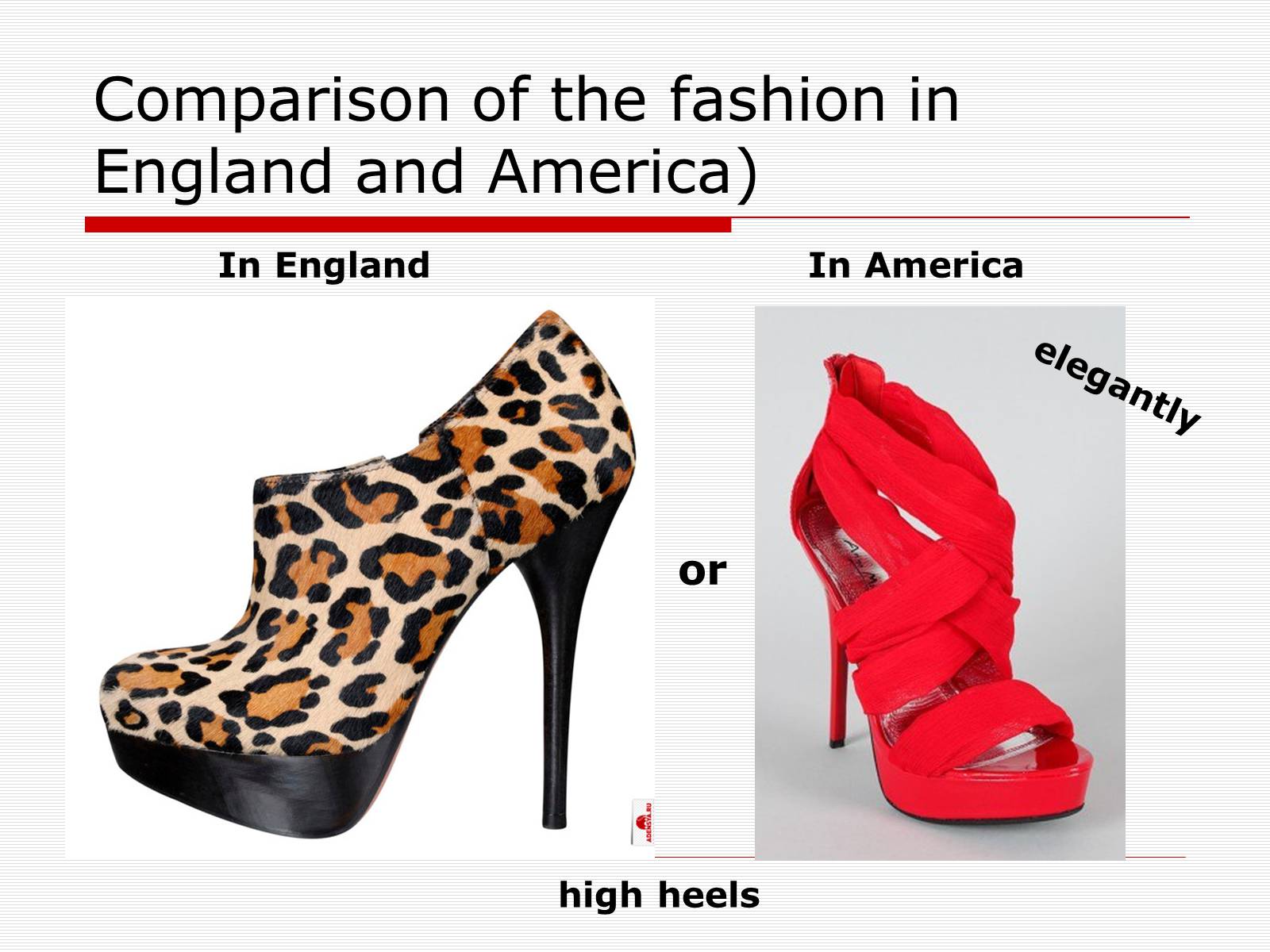 Презентація на тему «Comparison of the fashion in England and America» - Слайд #51 Презентація на тему «Comparison of the fashion in England and America» - Слайд #51