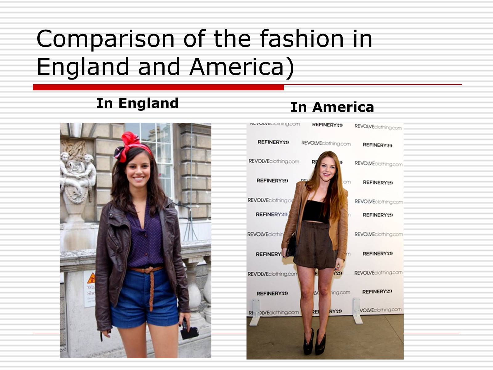 Презентація на тему «Comparison of the fashion in England and America» - Слайд #7 Презентація на тему «Comparison of the fashion in England and America» - Слайд #7