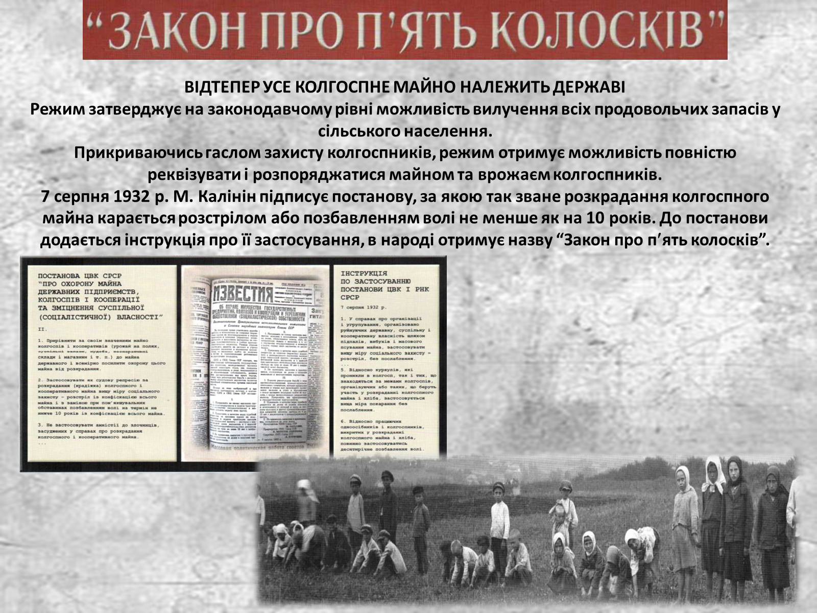 Презентація на тему «Голодомор» (варіант 14) - Слайд #9 Презентація на тему «Голодомор» (варіант 14) - Слайд #9