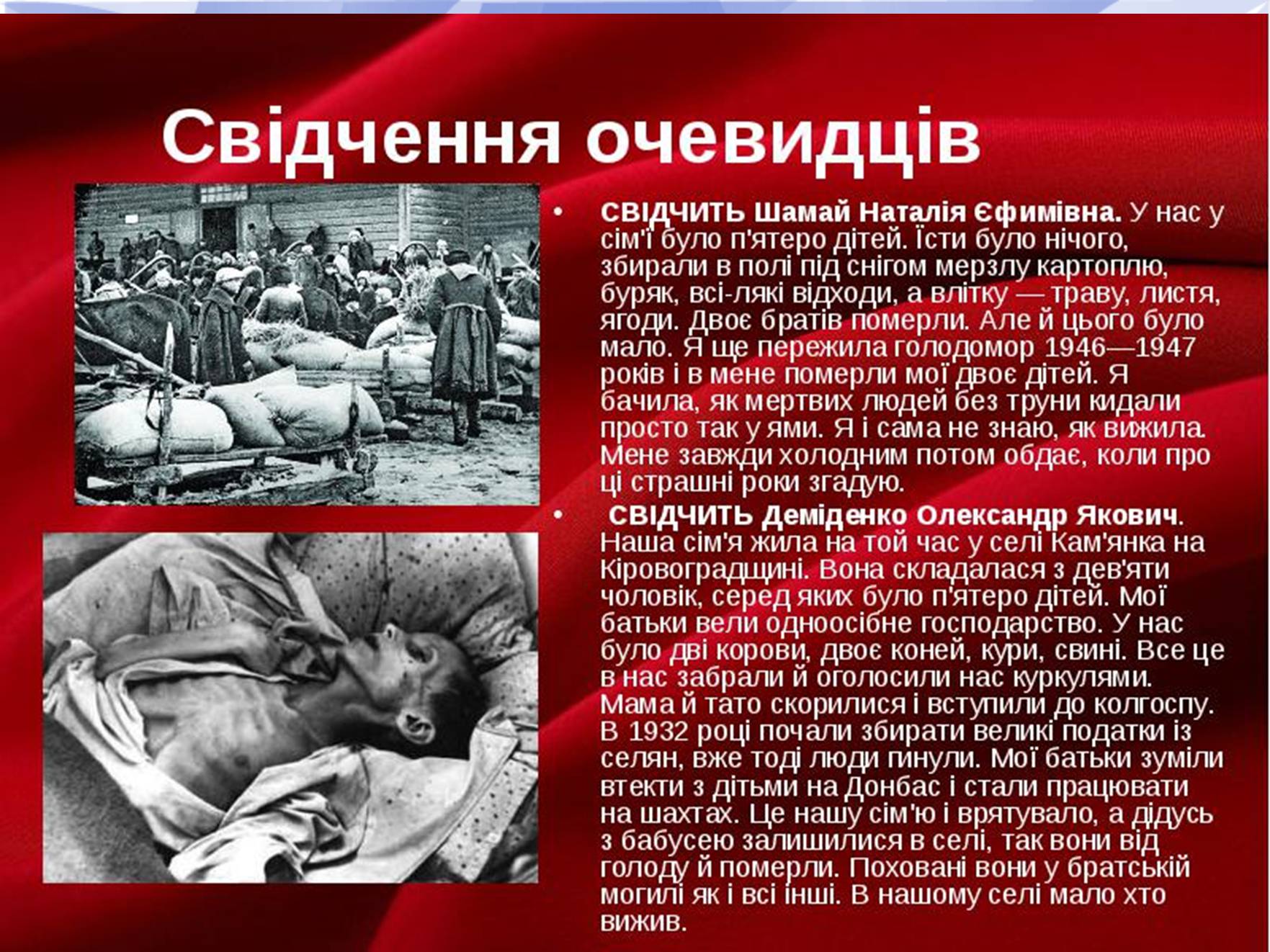 Презентація на тему «Голодомор» (варіант 8) - Слайд #9 Презентація на тему «Голодомор» (варіант 8) - Слайд #9