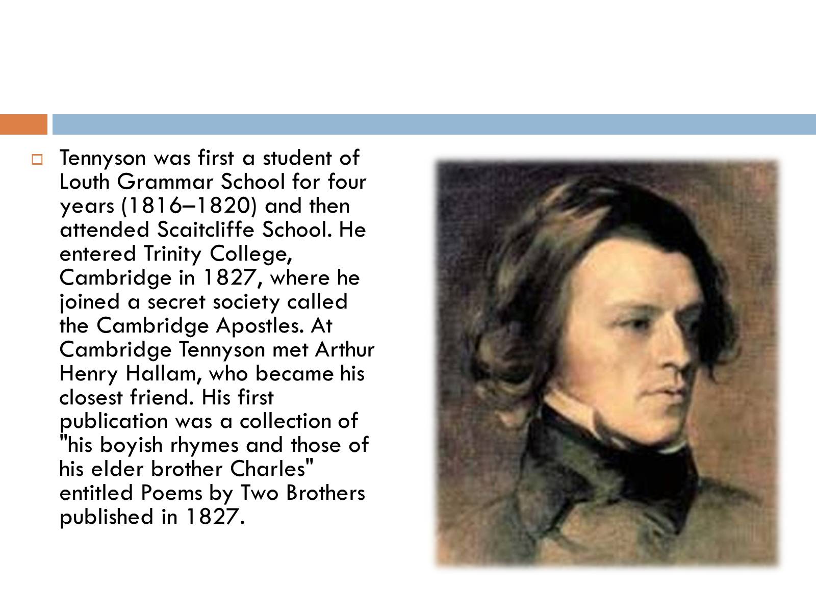 Презентація на тему «Alfred Tennyson» - Слайд #5 Презентація на тему «Alfred Tennyson» - Слайд #5