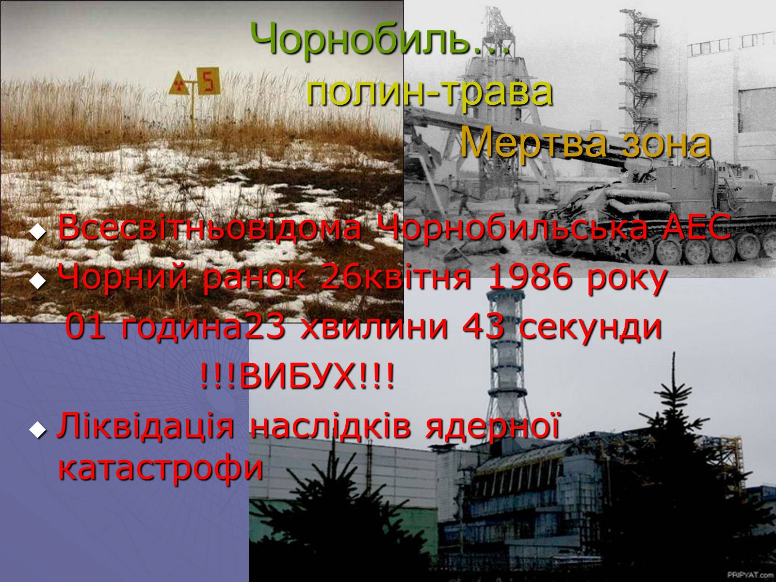Презентація на тему «Чорнобиль. 20 років потому» - Слайд #2 Презентація на тему «Чорнобиль. 20 років потому» - Слайд #2