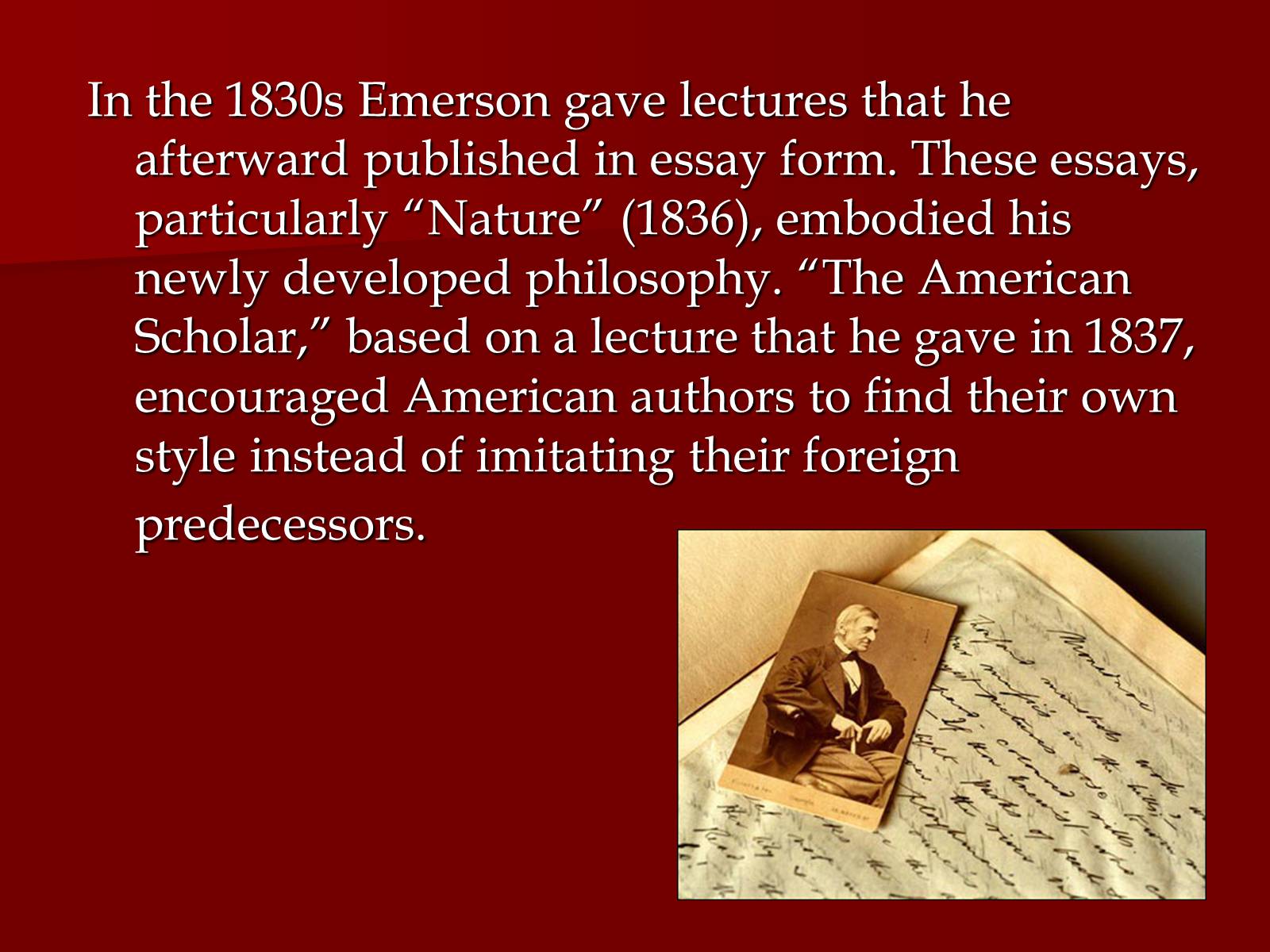 Презентація на тему «Ralph Waldo Emerson» - Слайд #5 Презентація на тему «Ralph Waldo Emerson» - Слайд #5