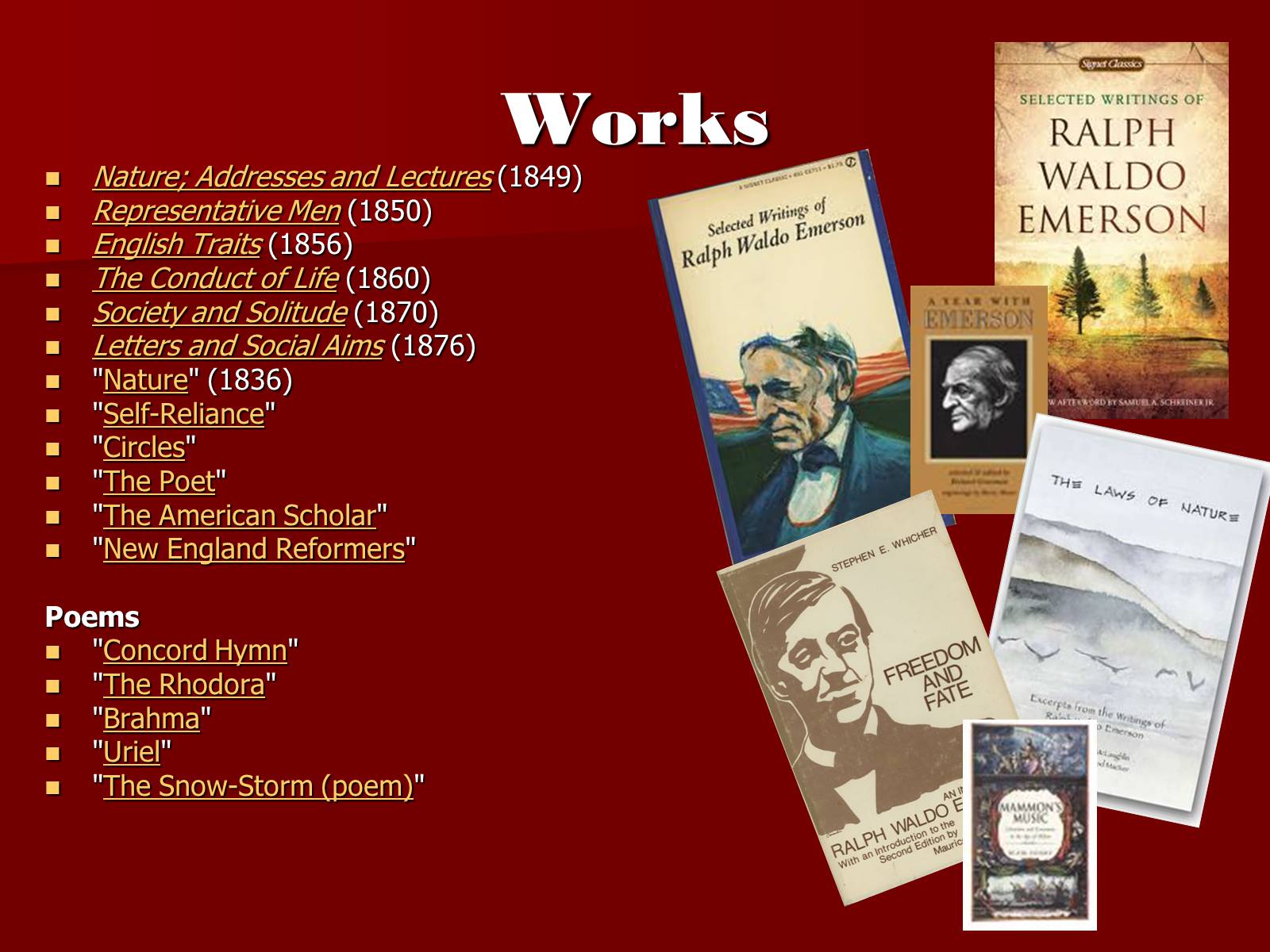 Презентація на тему «Ralph Waldo Emerson» - Слайд #9 Презентація на тему «Ralph Waldo Emerson» - Слайд #9