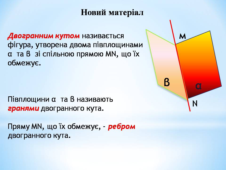Презентація на тему «Двогранний кут» - Слайд #6 Презентація на тему «Двогранний кут» - Слайд #6
