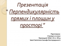 Презентація на тему «Перпендикулярність прямих і площин у просторі»