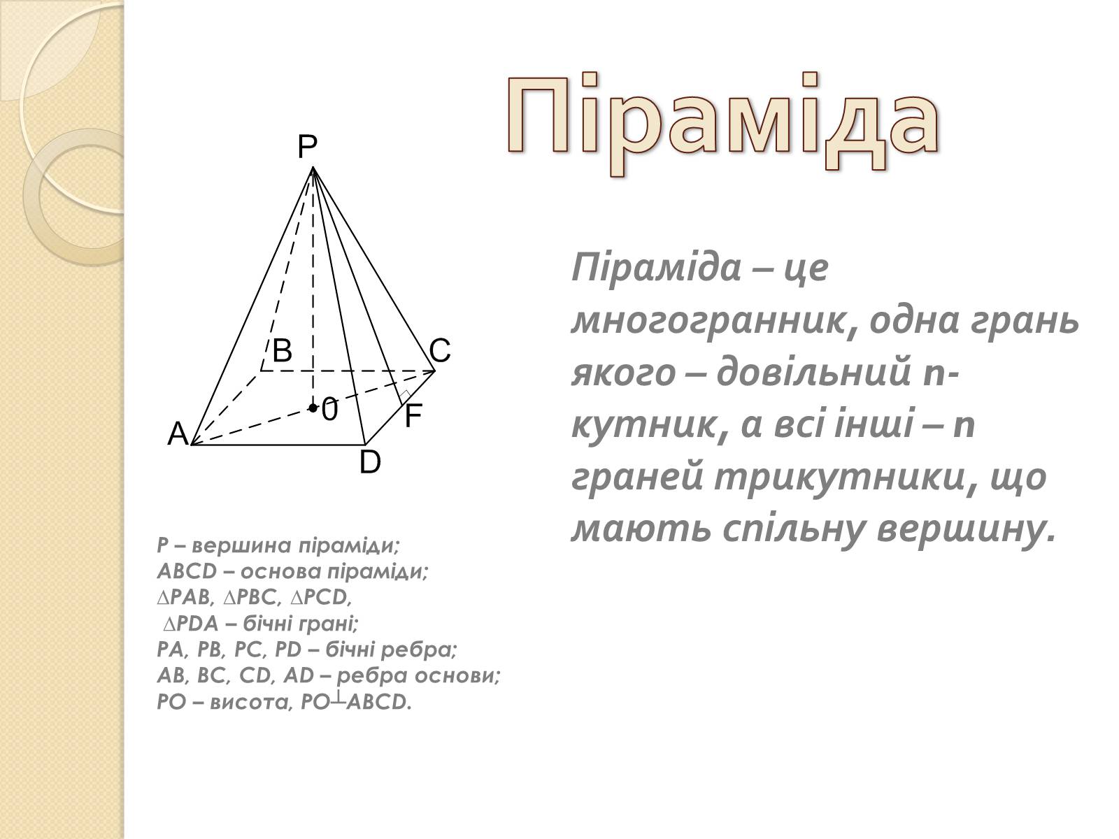 Презентація на тему «Об&#8217;єми і площі поверхонь геометричних тіл» - Слайд #7