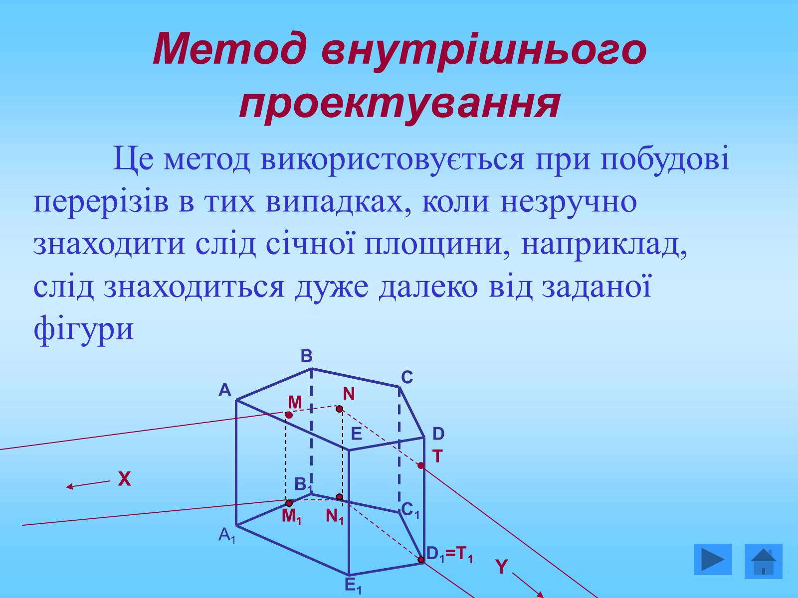 Презентація на тему «Методи побудови перерізів многогранників» - Слайд #17 Презентація на тему «Методи побудови перерізів многогранників» - Слайд #17