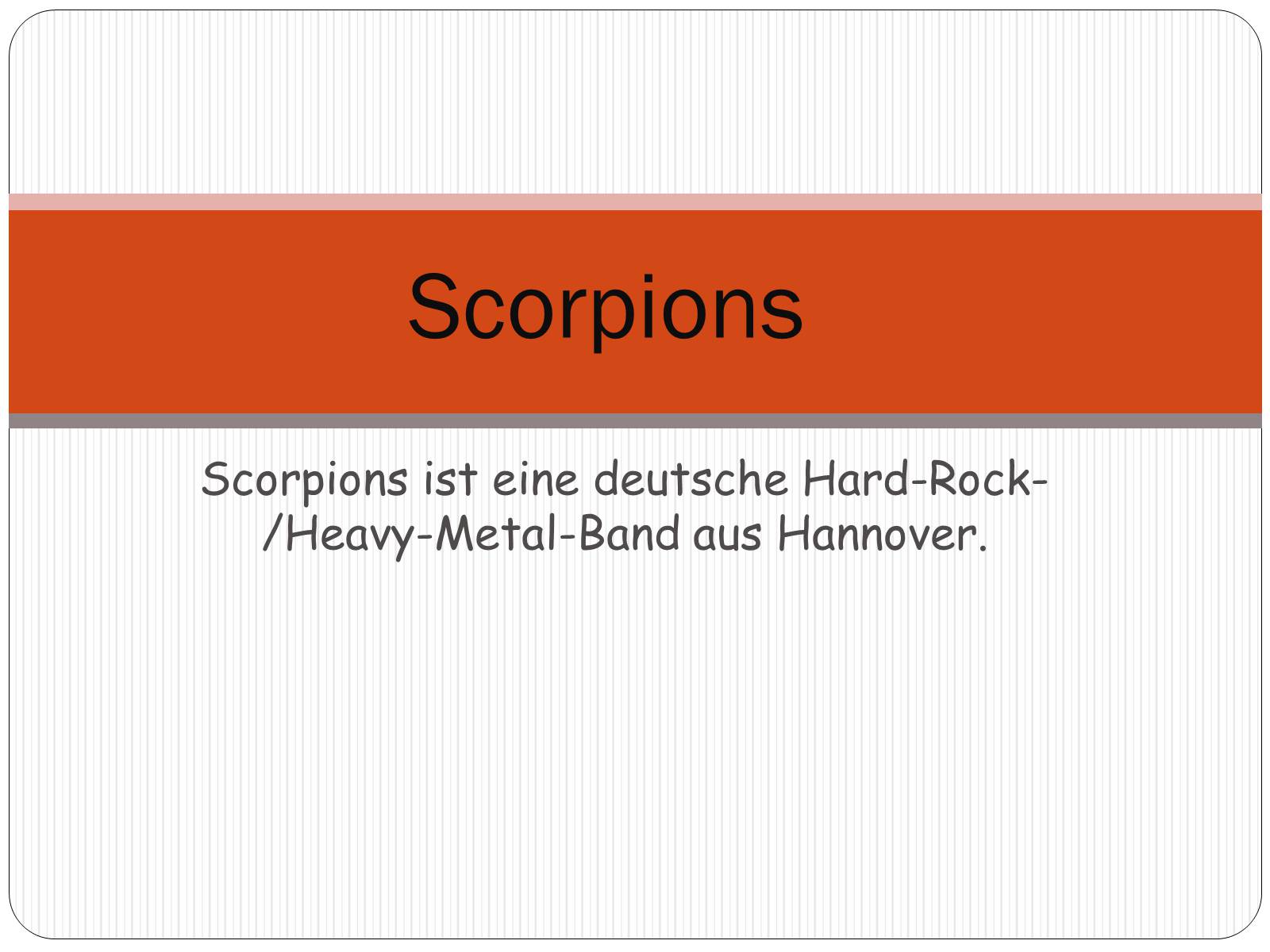 Презентація на тему «Scorpions» - Слайд #1 Презентація на тему «Scorpions» - Слайд #1