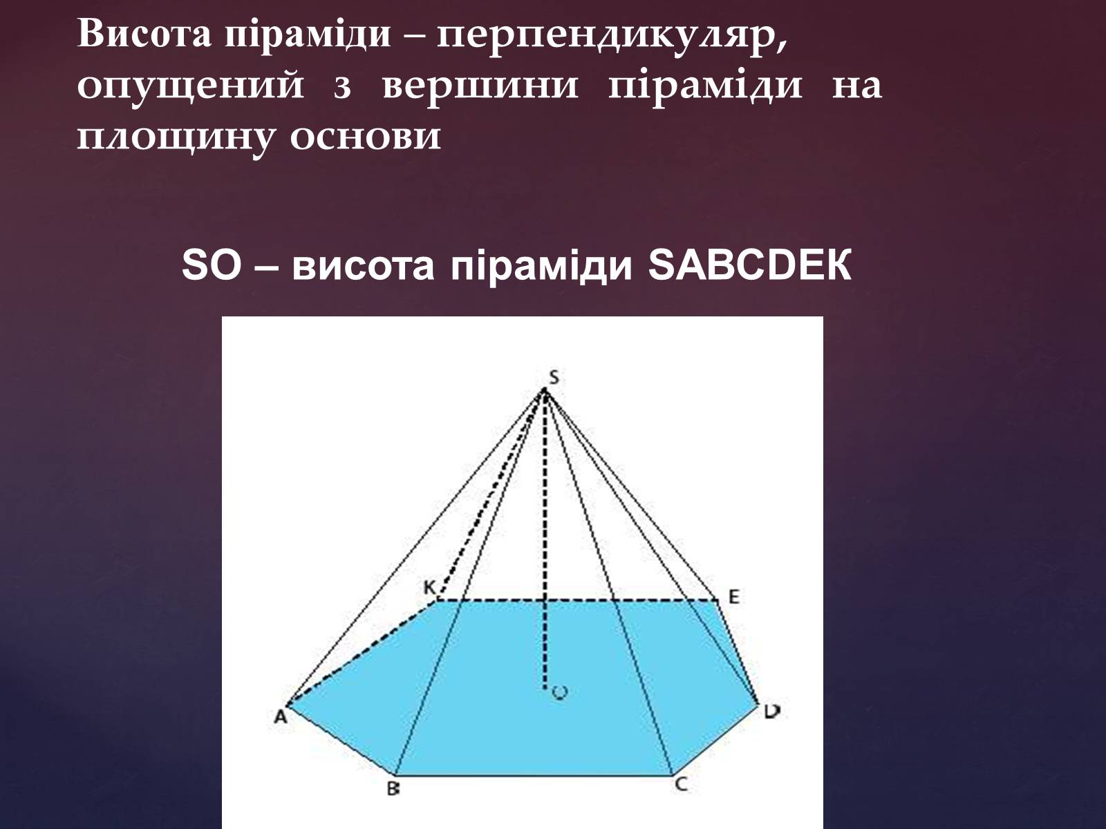 Презентація на тему «Правильна піраміда» - Слайд #6 Презентація на тему «Правильна піраміда» - Слайд #6