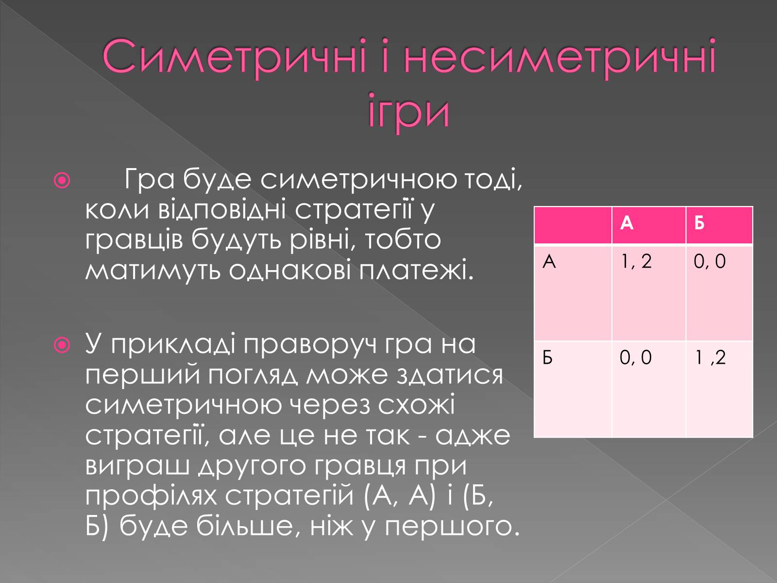 Презентація на тему «Теорія Ігор» - Слайд #7 Презентація на тему «Теорія Ігор» - Слайд #7