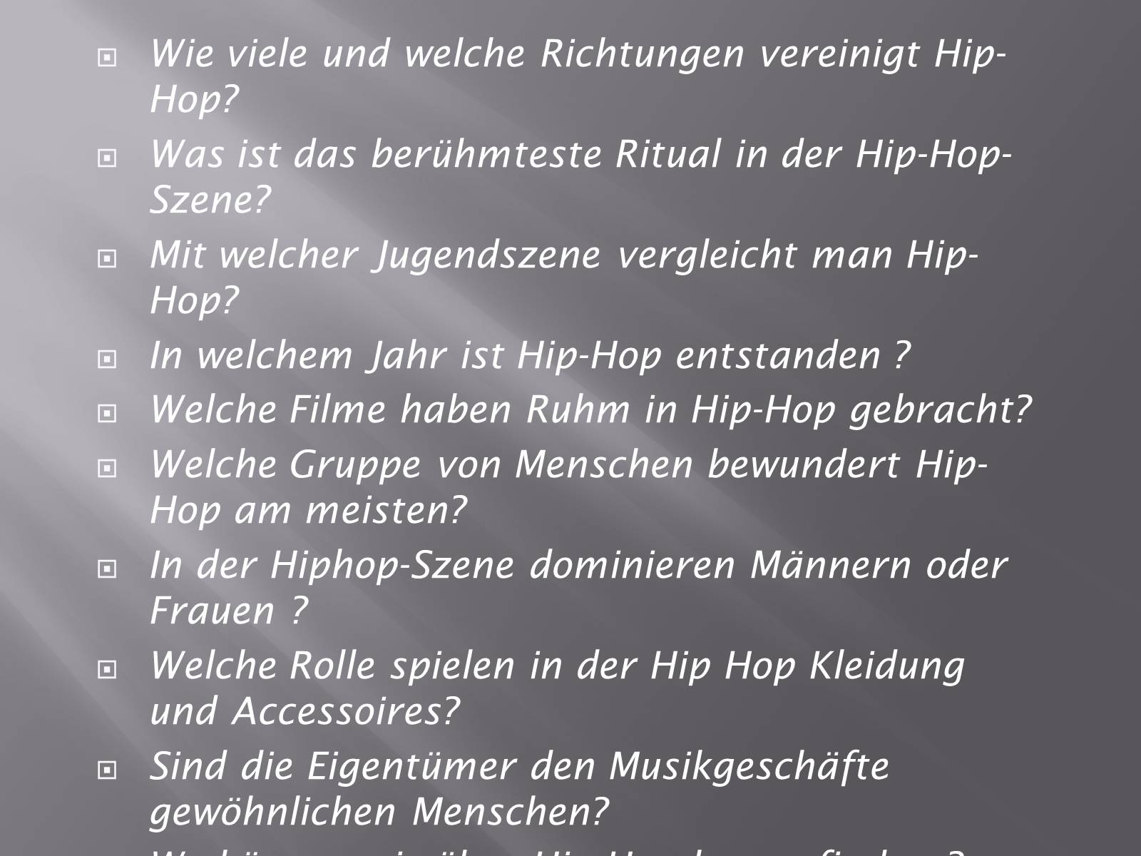 Презентація на тему «Die Subkulturen Deutschlands» - Слайд #21 Презентація на тему «Die Subkulturen Deutschlands» - Слайд #21