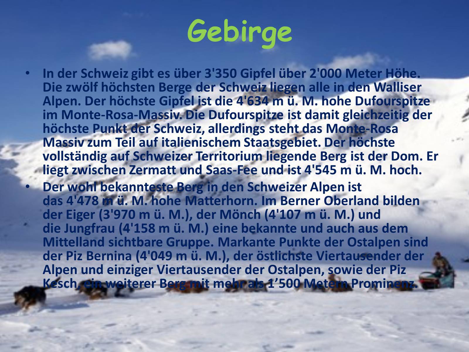 Презентація на тему «Schweiz» - Слайд #6 Презентація на тему «Schweiz» - Слайд #6