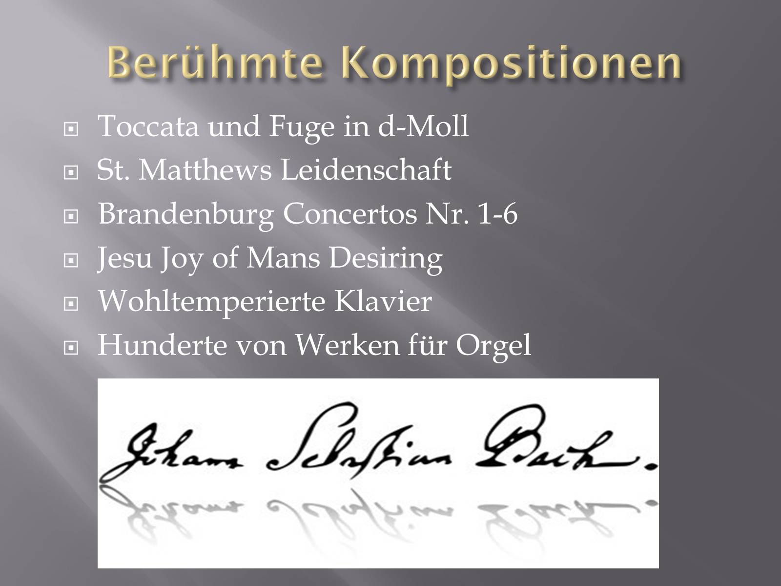 Презентація на тему «Johann Sebastian Bach» (варіант 3) - Слайд #11 Презентація на тему «Johann Sebastian Bach» (варіант 3) - Слайд #11
