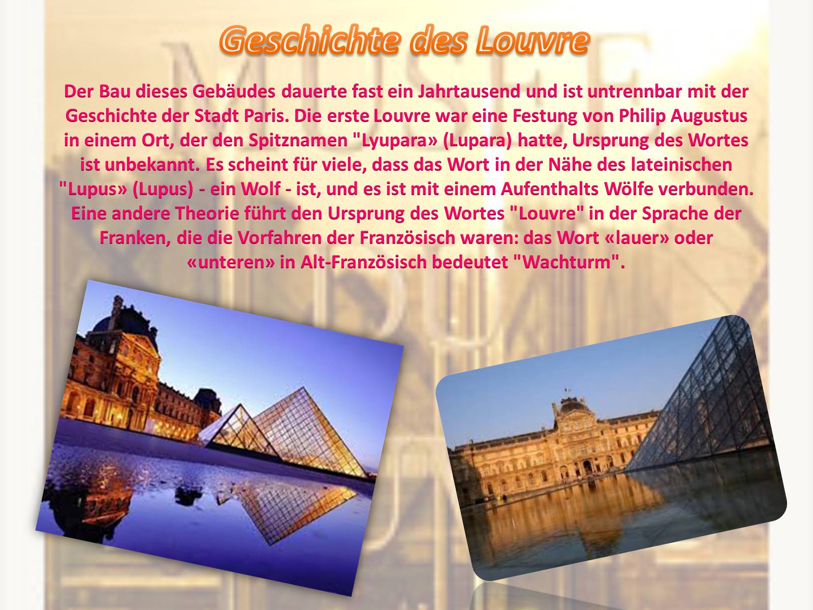 Презентація на тему «Der Louvre in Paris» - Слайд #5 Презентація на тему «Der Louvre in Paris» - Слайд #5