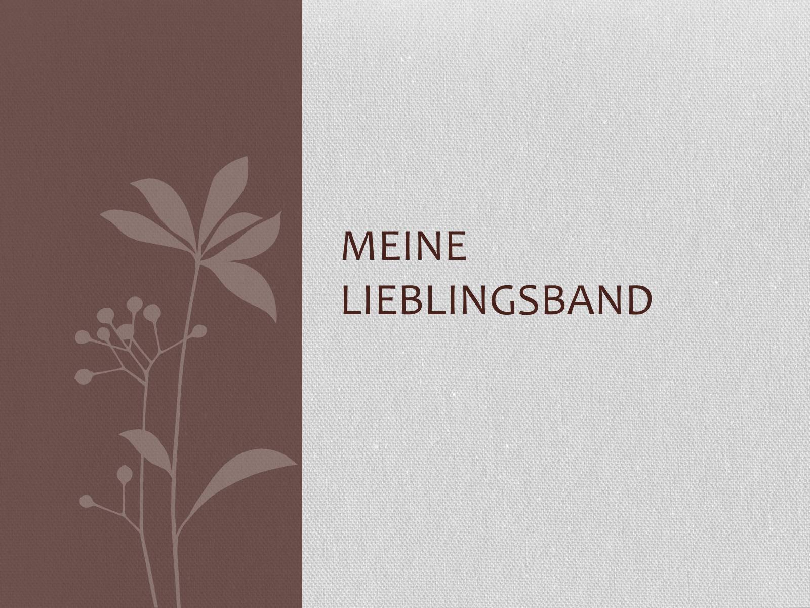 Презентація на тему «Meine Lieblingsband» (варіант 2) - Слайд #1 Презентація на тему «Meine Lieblingsband» (варіант 2) - Слайд #1