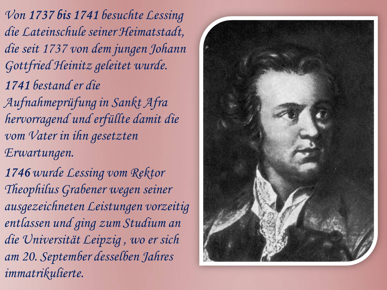 Презентація на тему «Gotthold Ephraim Lessing» - Слайд #4 Презентація на тему «Gotthold Ephraim Lessing» - Слайд #4