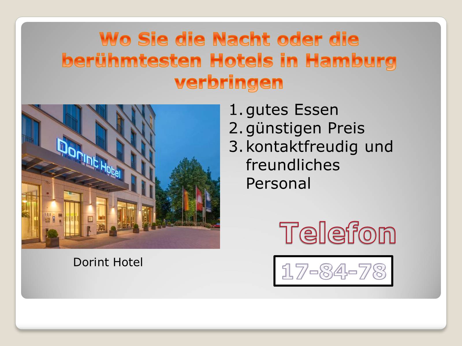 Презентація на тему «Interessante Tour durch Deutschland» - Слайд #17 Презентація на тему «Interessante Tour durch Deutschland» - Слайд #17