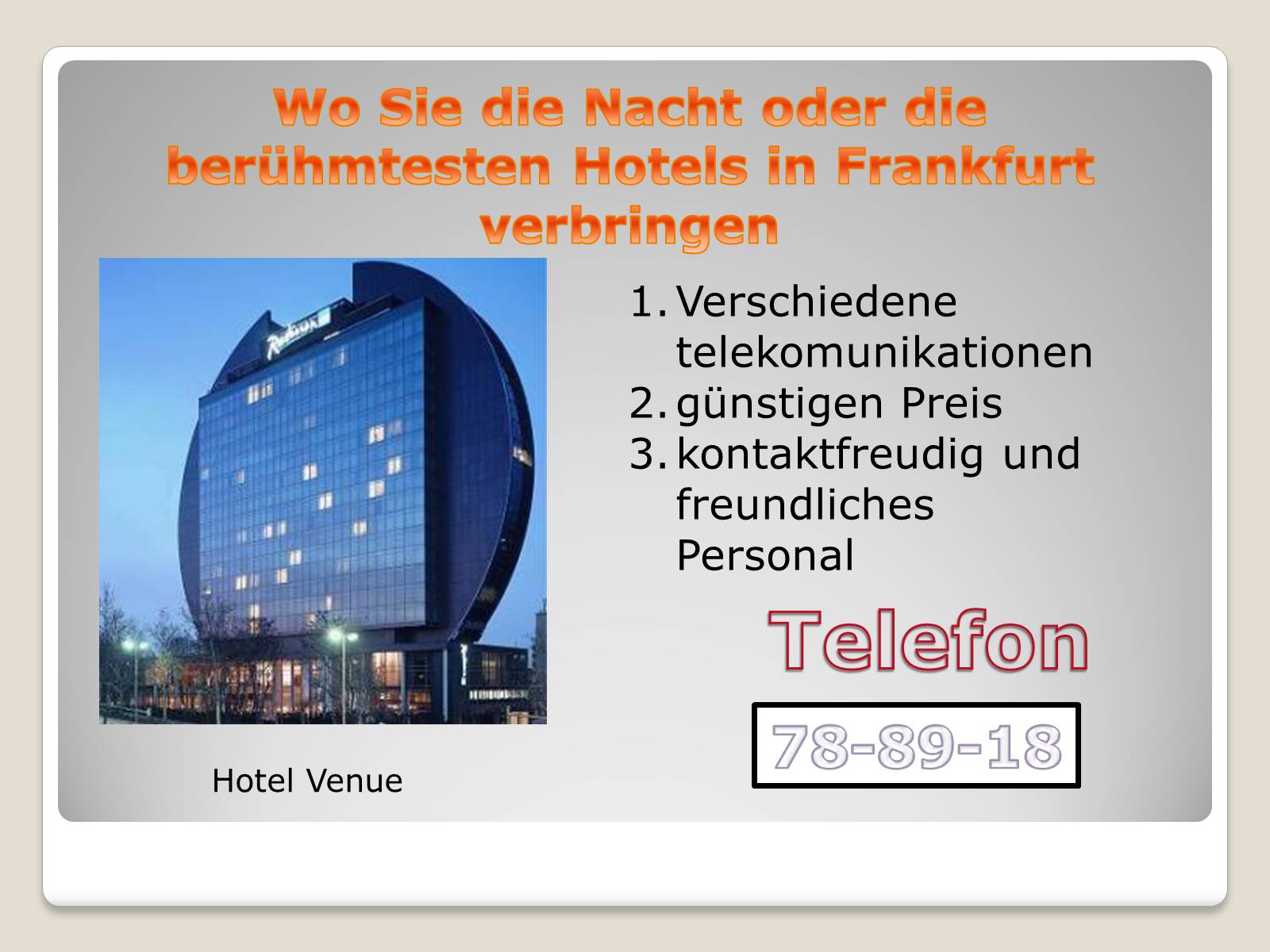 Презентація на тему «Interessante Tour durch Deutschland» - Слайд #22 Презентація на тему «Interessante Tour durch Deutschland» - Слайд #22