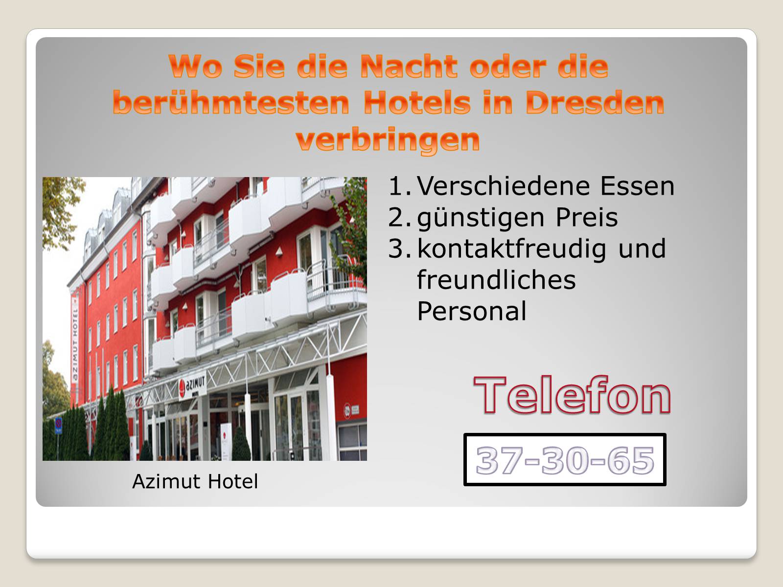 Презентація на тему «Interessante Tour durch Deutschland» - Слайд #42 Презентація на тему «Interessante Tour durch Deutschland» - Слайд #42