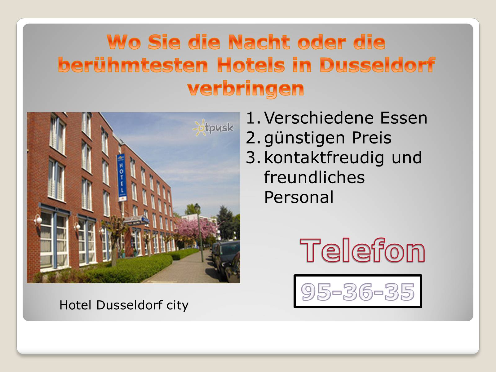 Презентація на тему «Interessante Tour durch Deutschland» - Слайд #47 Презентація на тему «Interessante Tour durch Deutschland» - Слайд #47