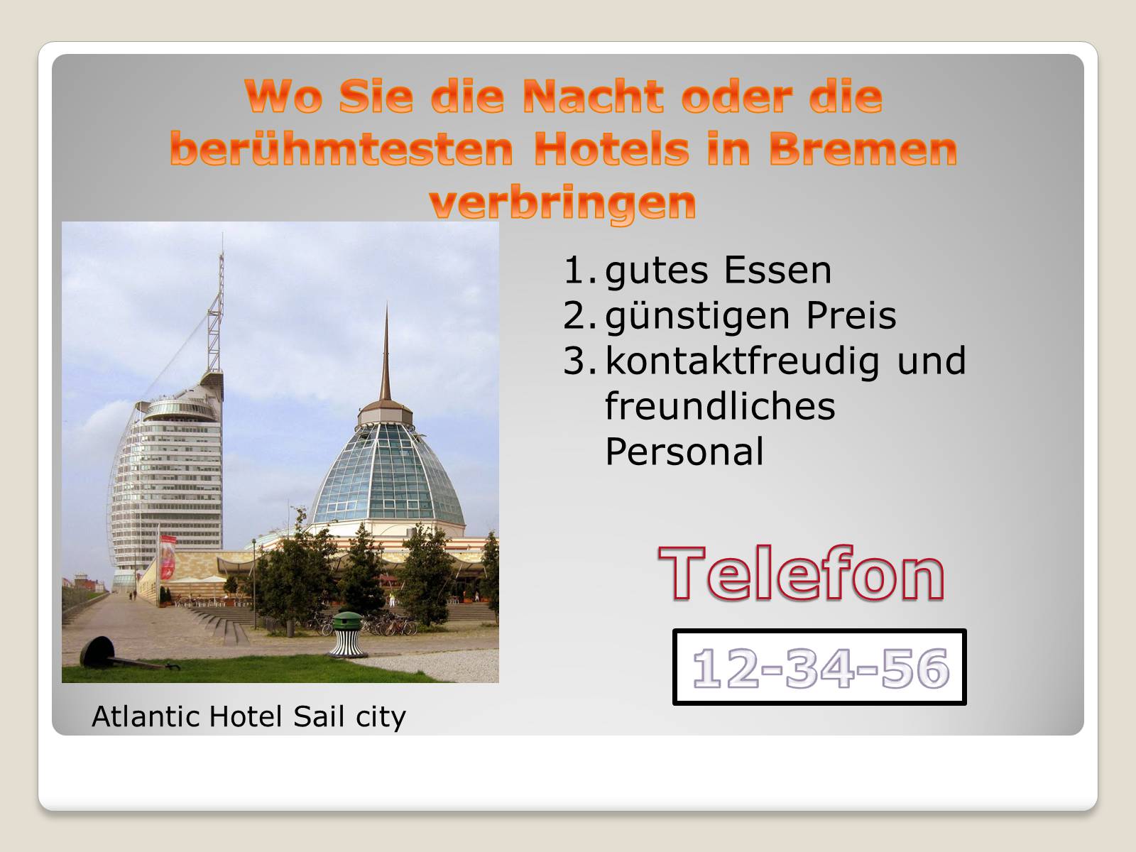 Презентація на тему «Interessante Tour durch Deutschland» - Слайд #7 Презентація на тему «Interessante Tour durch Deutschland» - Слайд #7