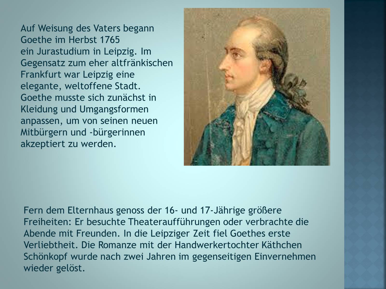 Презентація на тему «Johann Wolfgang von Goethe» (варіант 3) - Слайд #6 Презентація на тему «Johann Wolfgang von Goethe» (варіант 3) - Слайд #6