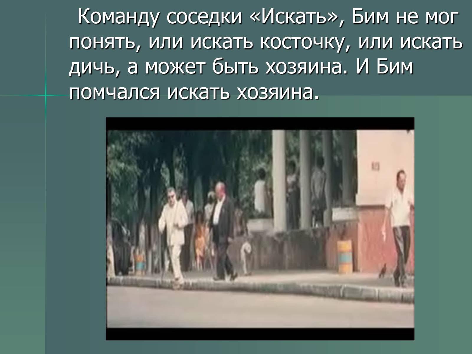Презентація на тему «Г.Н. Троепольский. Белый Бим Чёрное Ухо» - Слайд #7 Презентація на тему «Г.Н. Троепольский. Белый Бим Чёрное Ухо» - Слайд #7