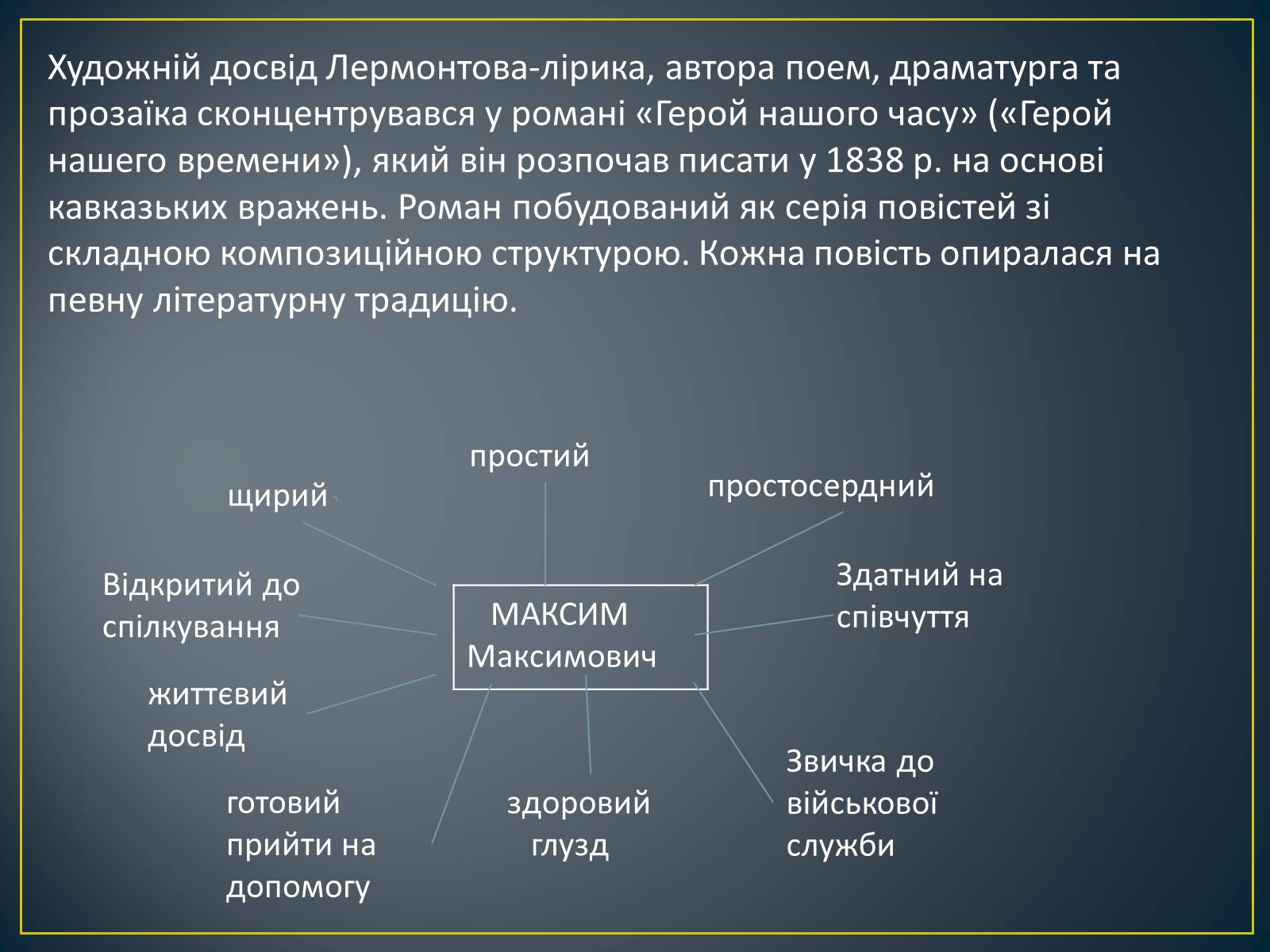 Презентація на тему «М. Ю. Лермонтов. Життя і творчість» - Слайд #13 Презентація на тему «М. Ю. Лермонтов. Життя і творчість» - Слайд #13