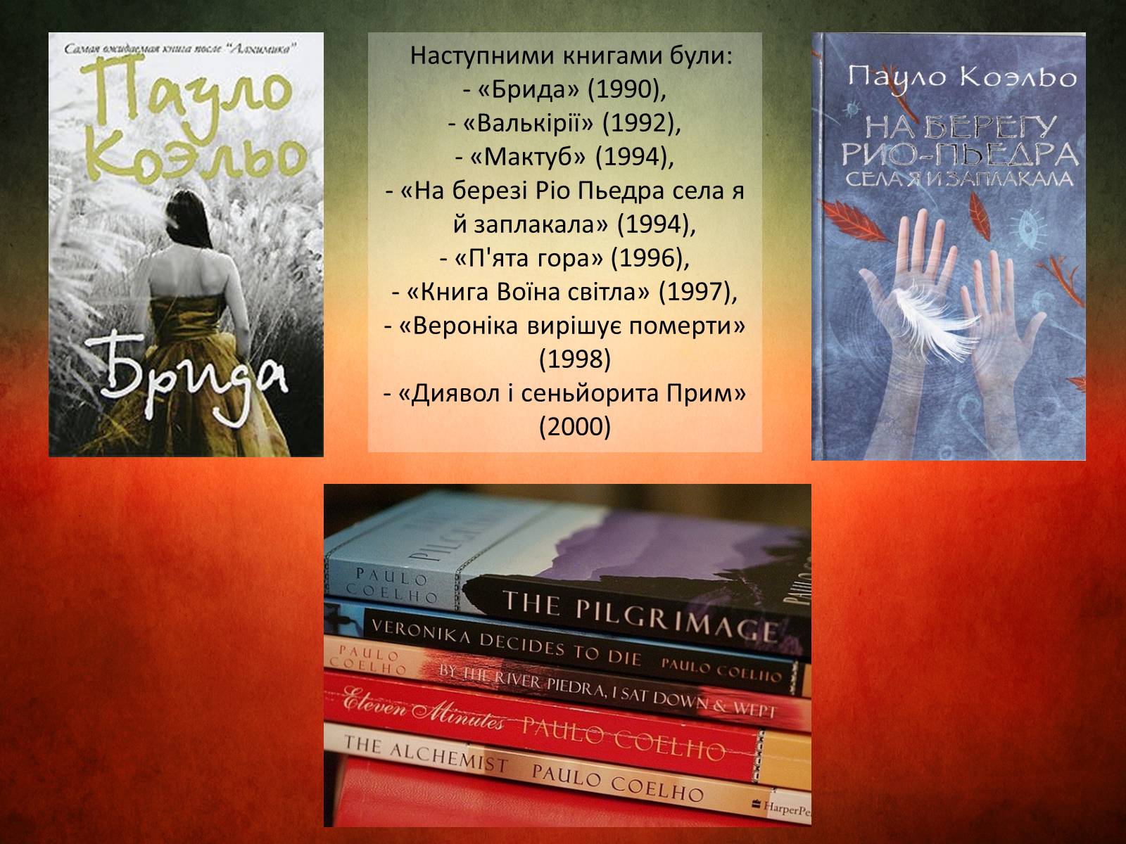 Презентація на тему «Пауло Коельо “Алхімік”» - Слайд #10 Презентація на тему «Пауло Коельо “Алхімік”» - Слайд #10