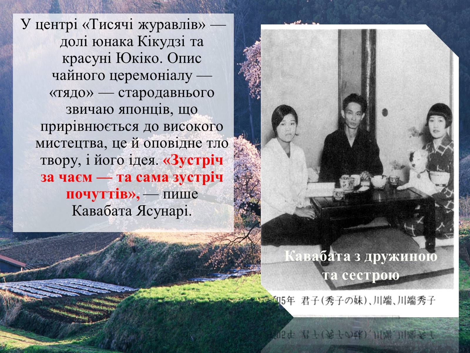 Презентація на тему «Кавабата Ясунарі» (варіант 3) - Слайд #14 Презентація на тему «Кавабата Ясунарі» (варіант 3) - Слайд #14
