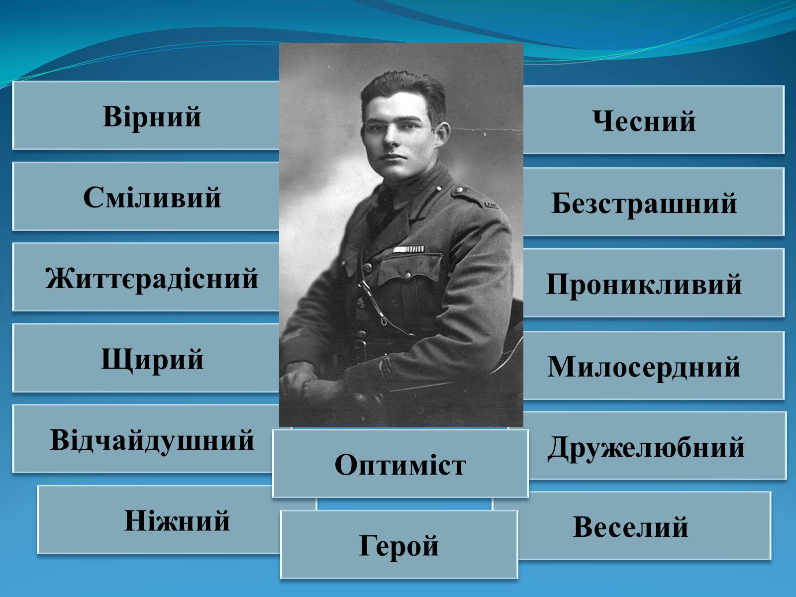 Презентація на тему «Ернест Хемінгуей» (варіант 3) - Слайд #3 Презентація на тему «Ернест Хемінгуей» (варіант 3) - Слайд #3